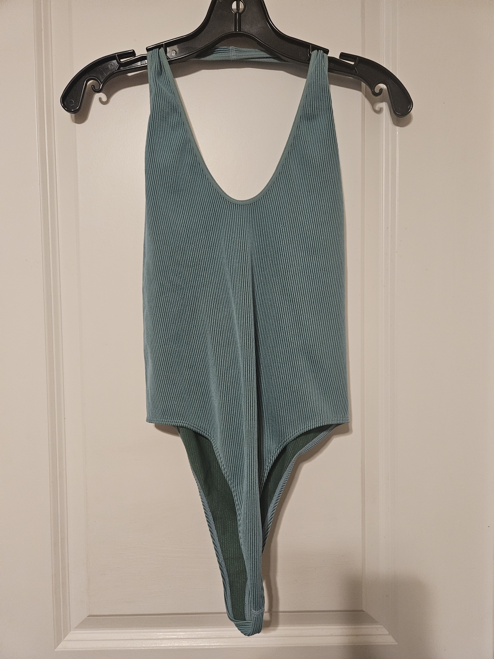 wild fable Dusty Green Ribbed Scoop Bodysuit